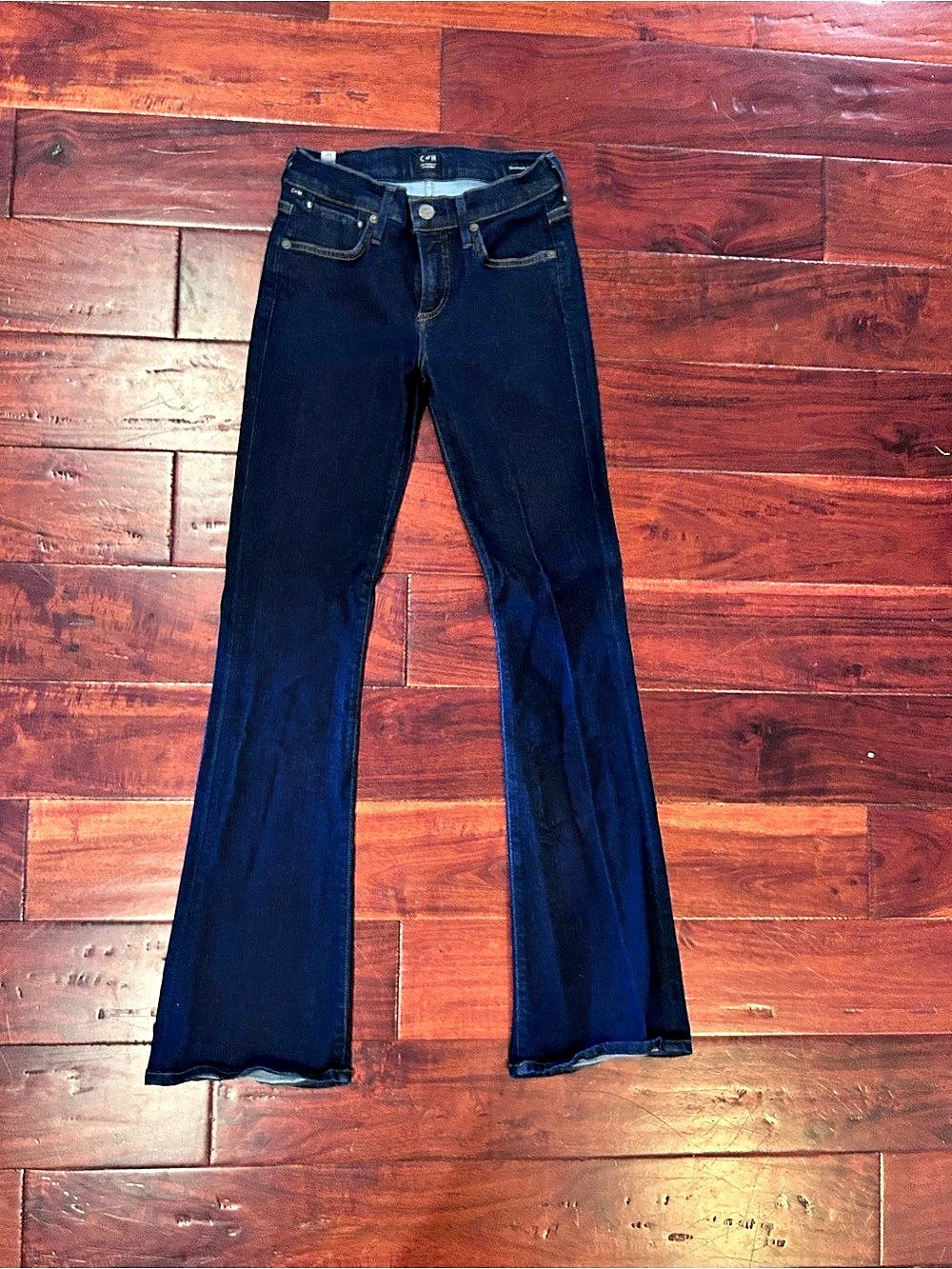 Petite Citizens of Humanity Emanuelle Petite Slim Boot Cut Jeans in Dark Wash